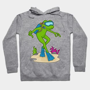 Frog Diver Swimming fins Hoodie